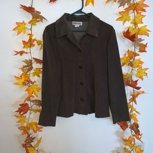 Suede Button Down